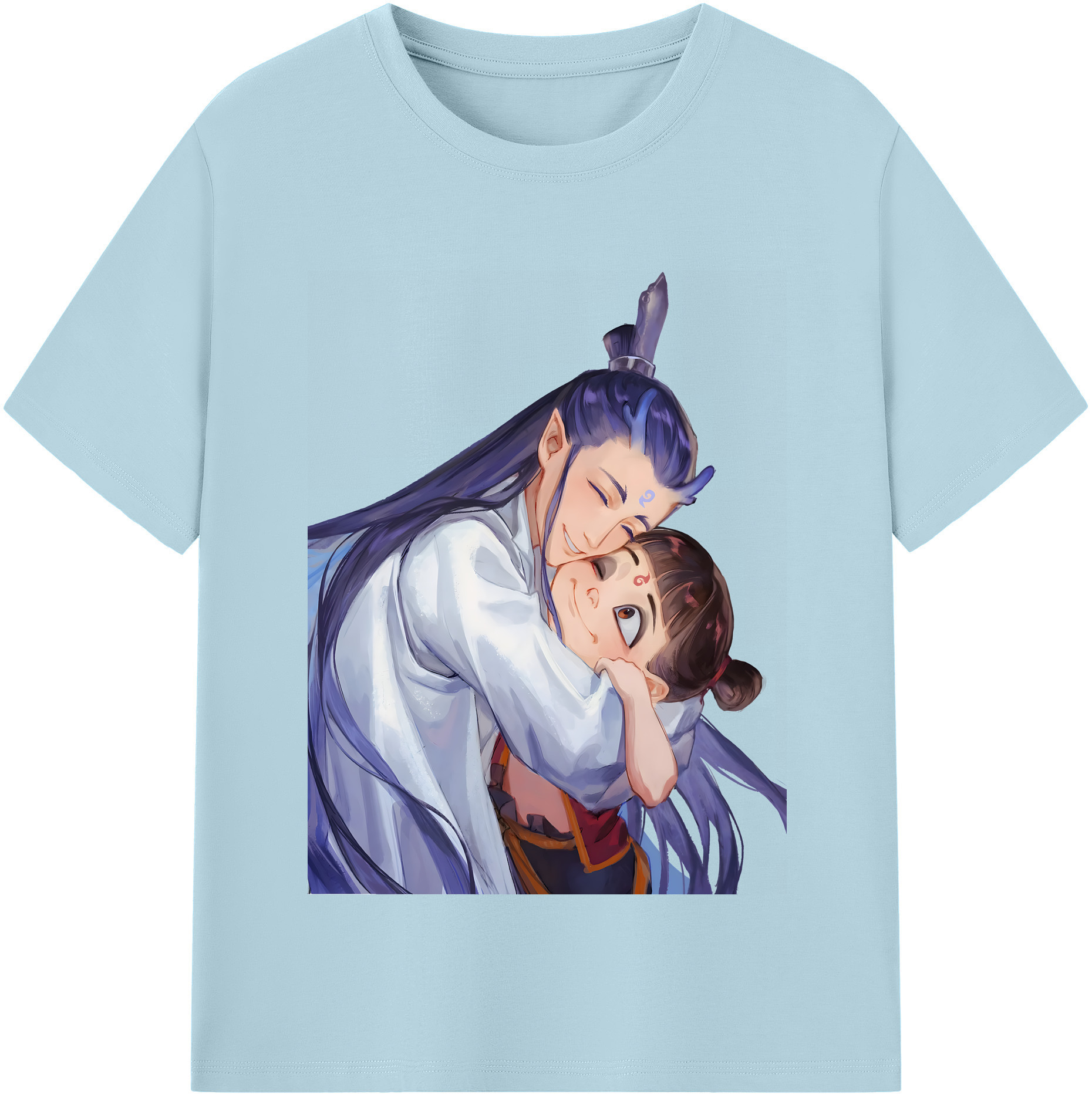 （画像用） Ne Zha 2 ナタ 魔童の大暴れ 綿100％半袖Tシャツ（フロントプリント）